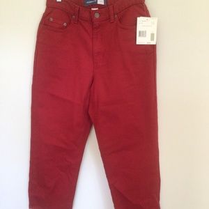 Liz Claiborne classic fit red jeans size 10